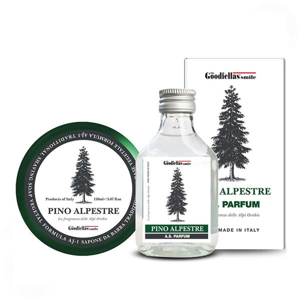 The Goodfellas’ Smile Duo Set Pino Alpestre. Shaving Soap and Aftershave 100ml