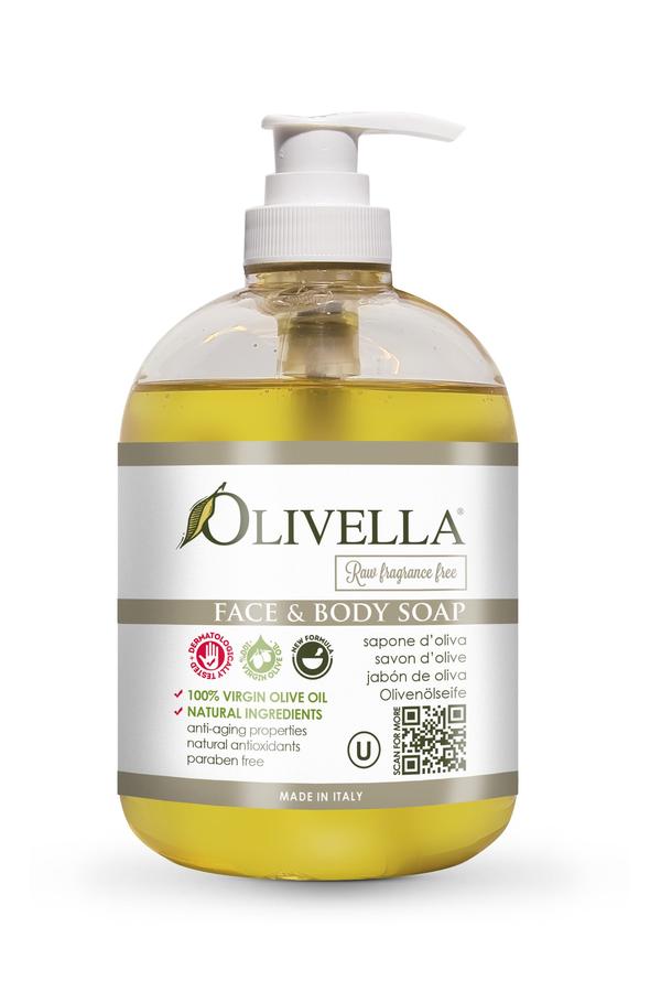 OLIVELLA Face & Body Liquid Soap Fragrance-Free 16.9 oz